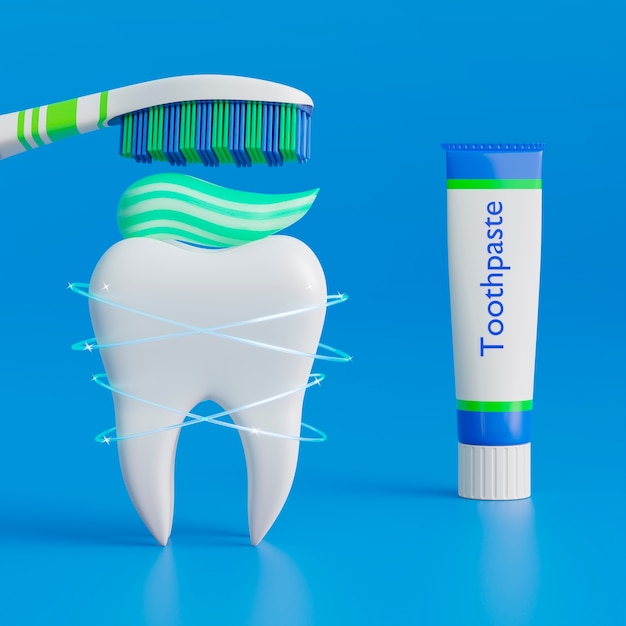 Dental hygiene concept with tooth