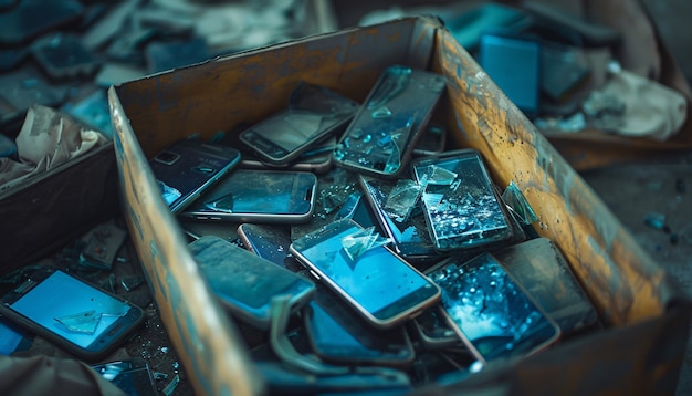 Free Photo destruction of smartphone scene