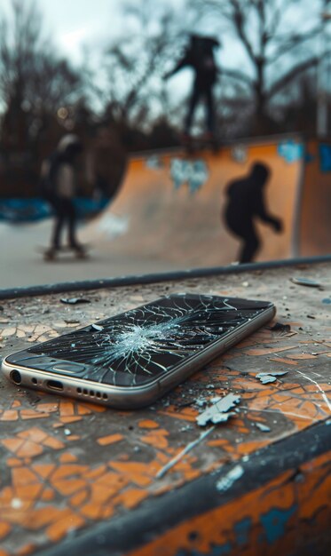 Destruction of smartphone scene