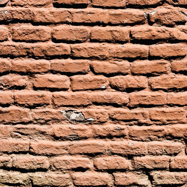 Detail of brown brick wall