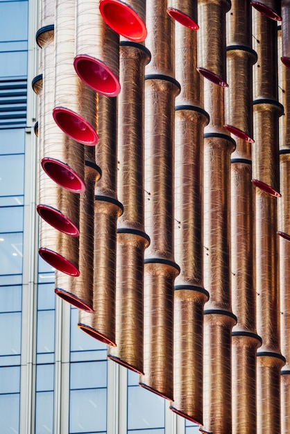 Detail shot of patterned wall