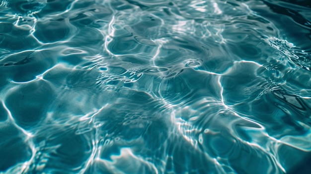 A detailed image showcasing the crystalclear water of a pool highlighting its refreshing