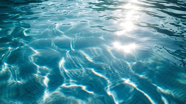 A detailed image showcasing the crystalclear water of a pool highlighting its refreshing