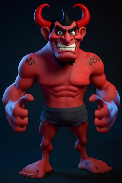 Free Photo devil character rendering