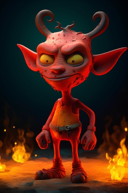 Devil character rendering