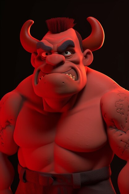 Devil character rendering