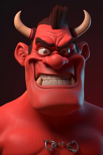 Devil character rendering