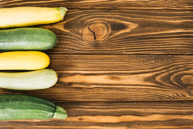 Free photo different colored zucchini