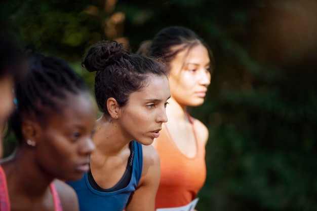 Different people participating in a cross country