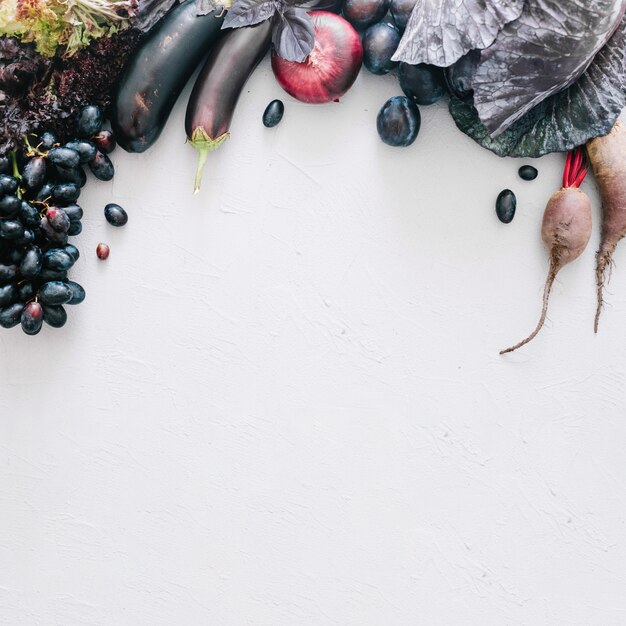 Free Photo different purple vegetables