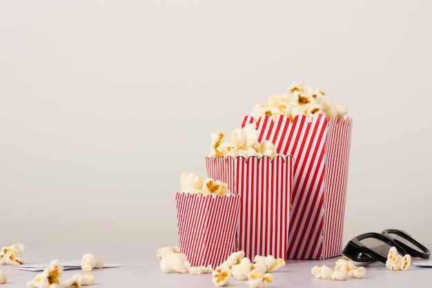 Different size popcorn buckets