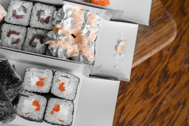 Free Photo different sushi delivery varieties of sushi for lunch or dinner