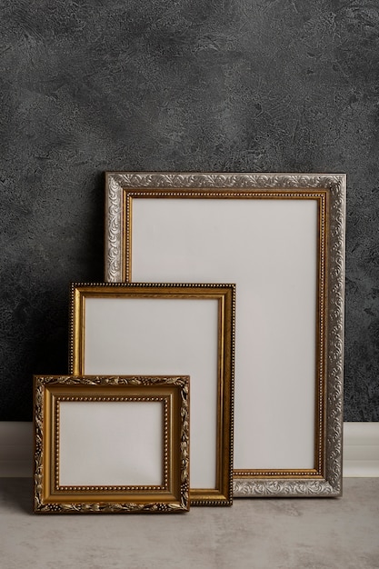 Free photo different vintage frames arrangement