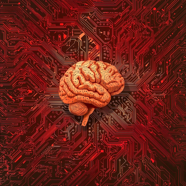 Free photo digital art of ai technology background