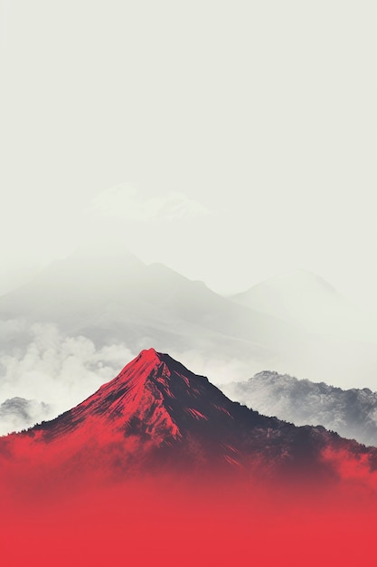 Free photo digital art beautiful mountains