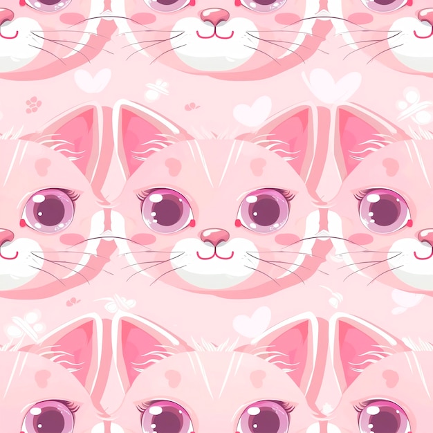 Free photo digital art cat pattern