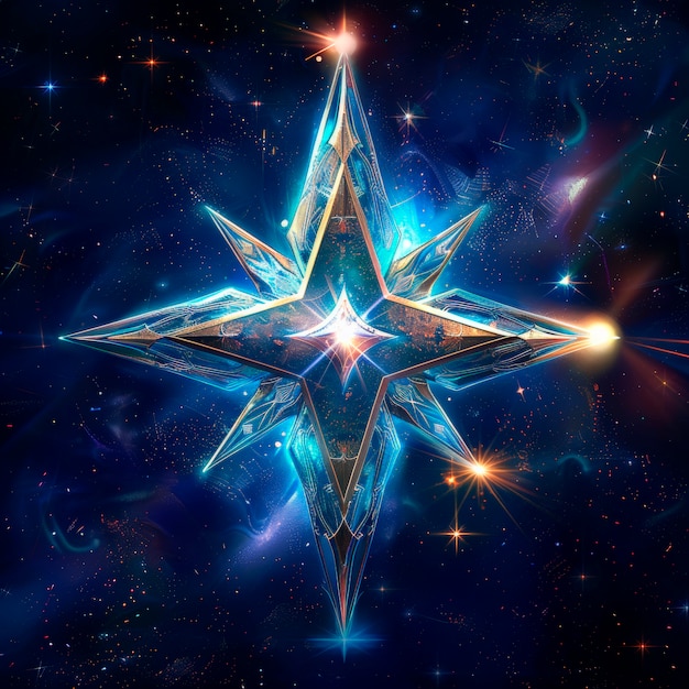 Free photo digital art cosmic star illustration