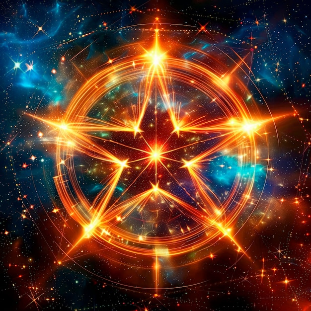 Free photo digital art cosmic star illustration