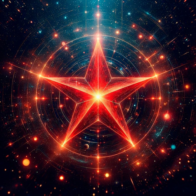 Digital art cosmic star illustration