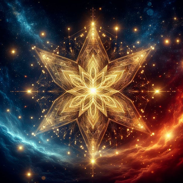 Free photo digital art cosmic star illustration