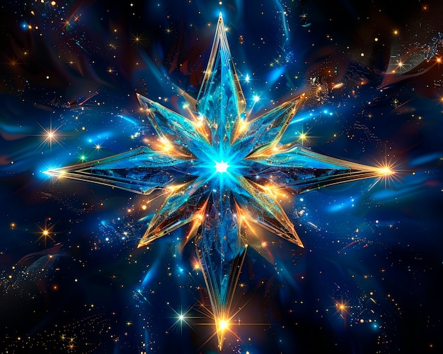 Free photo digital art cosmic star illustration