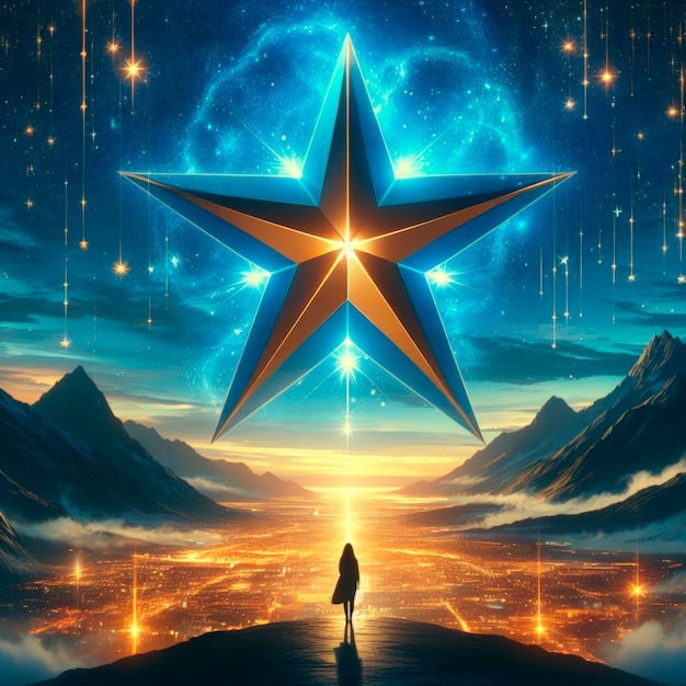 Free Photo digital art cosmic star illustration