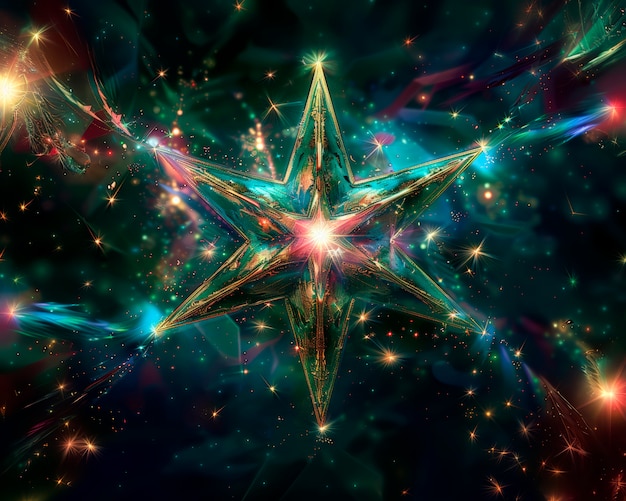 Free photo digital art cosmic star illustration