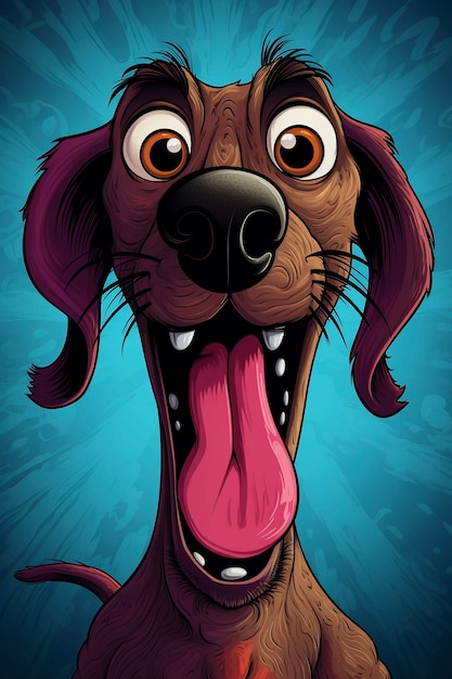 Digital art cute dog