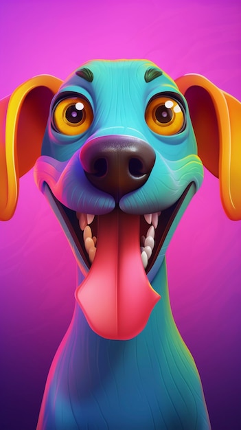 Digital art cute dog