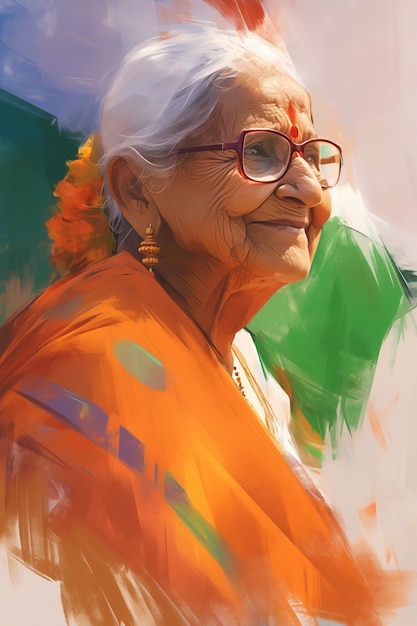 Digital art depicting india independence day