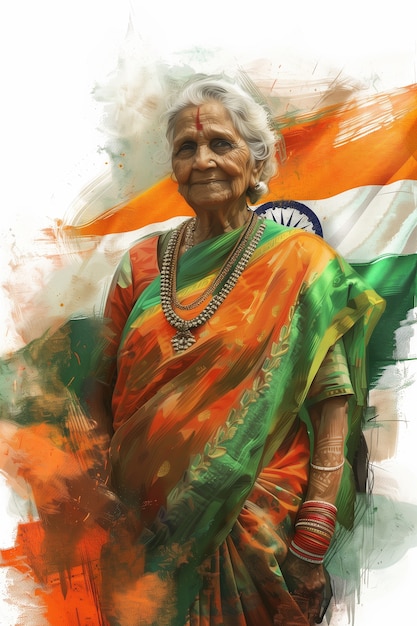 Free Photo digital art depicting india independence day