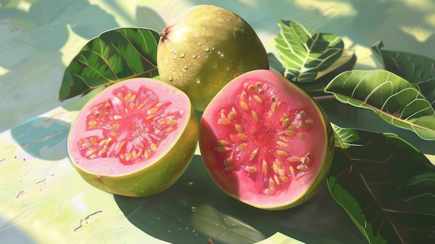 Free photo digital art fresh fruit illustration