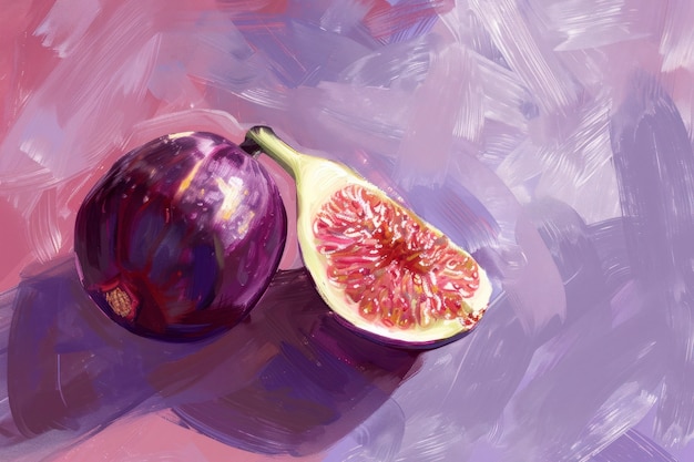 Free photo digital art fresh fruit illustration