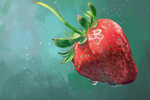 Free photo digital art fresh fruit illustration