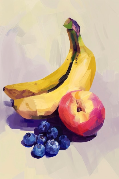 Digital art fruit illustration