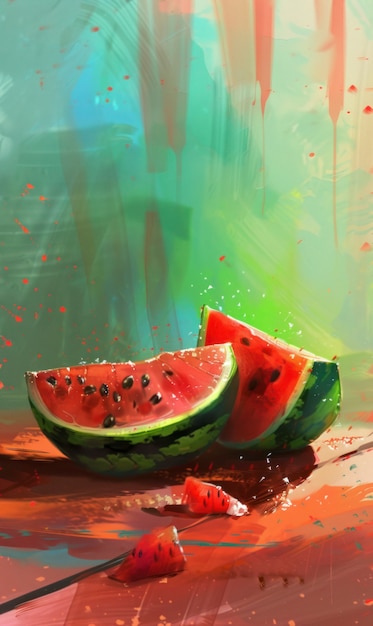 Free Photo digital art fruit illustration