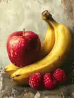 Free photo digital art fruit illustration