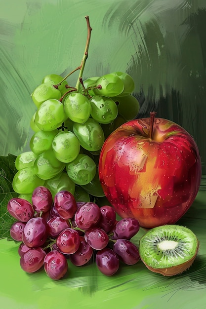 Free photo digital art fruit illustration