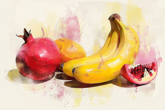 Free photo digital art fruit illustration