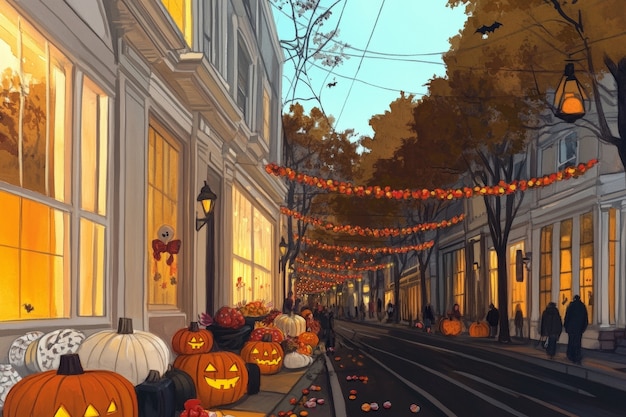 Digital art halloween illustration