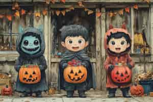 Free photo digital art halloween illustration