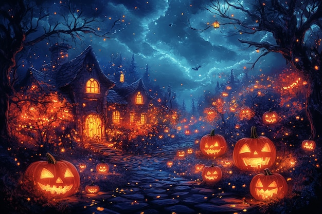 Free photo digital art halloween illustration