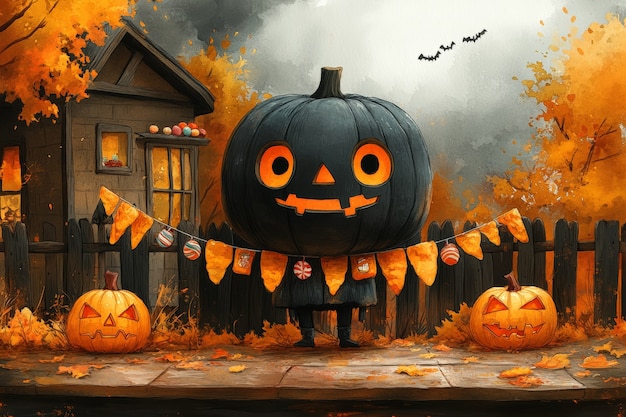 Free photo digital art halloween illustration