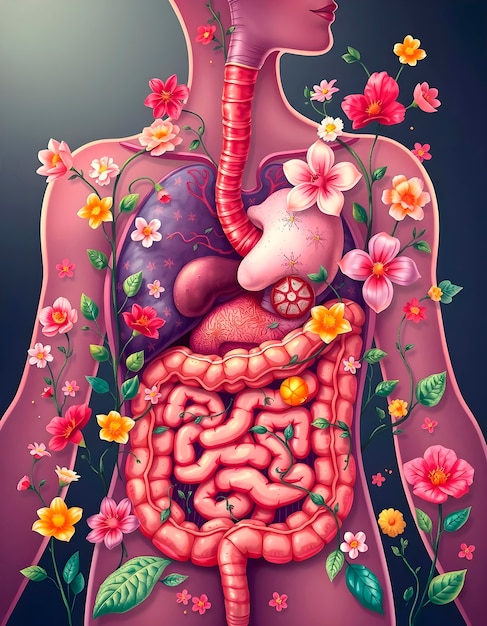 Digital art human organs  illustration