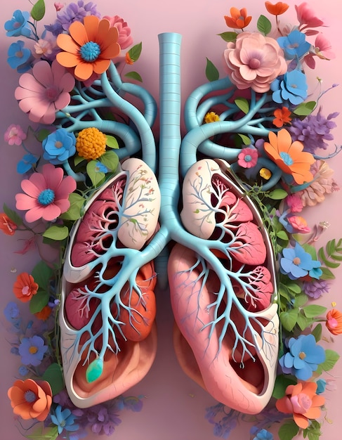 Free photo digital art human organs  illustration