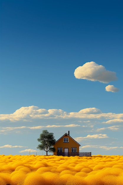 Free Photo digital art isolated house'