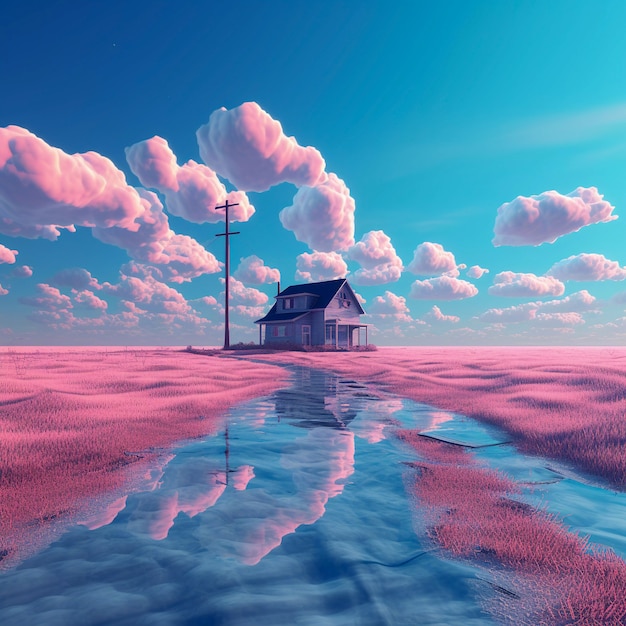 Free photo digital art isolated house