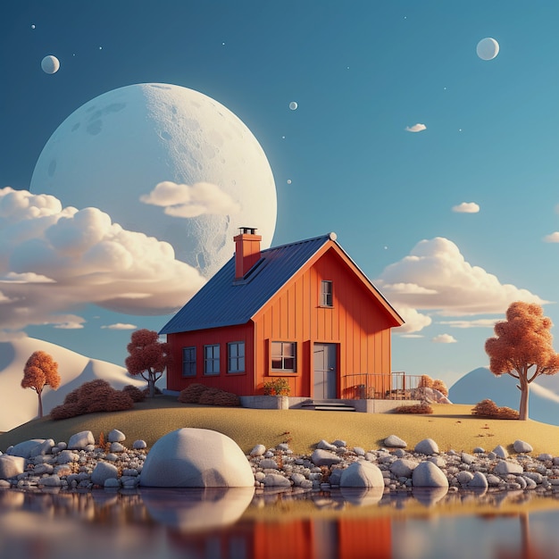 Free Photo digital art isolated house