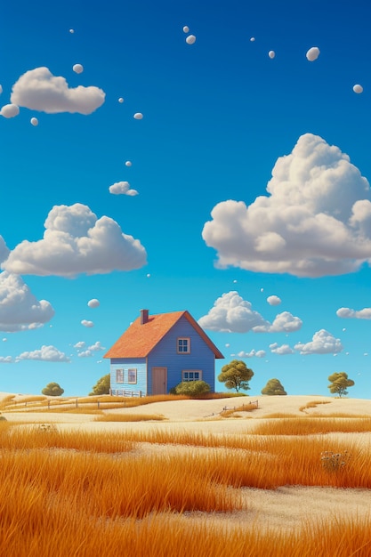 Free photo digital art isolated house