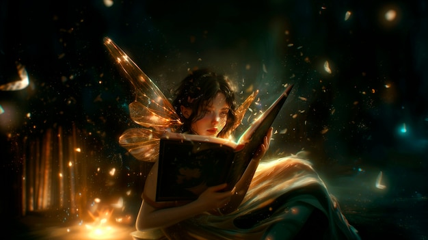 Free photo digital art of magical fairy